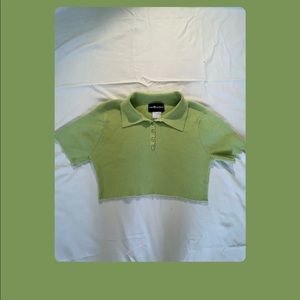 Thrifted green crop top